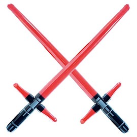 2 Premium - Three Blade Inflatable Light Saber Swords, Lightsaber, Party, Gift, Action Play, Blow Up Kylo Ren Lightsaber (Red 3-Blade)