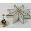 Aeyee Antique Brass Flush Mount Ceiling Light Star Shaped Ceiling