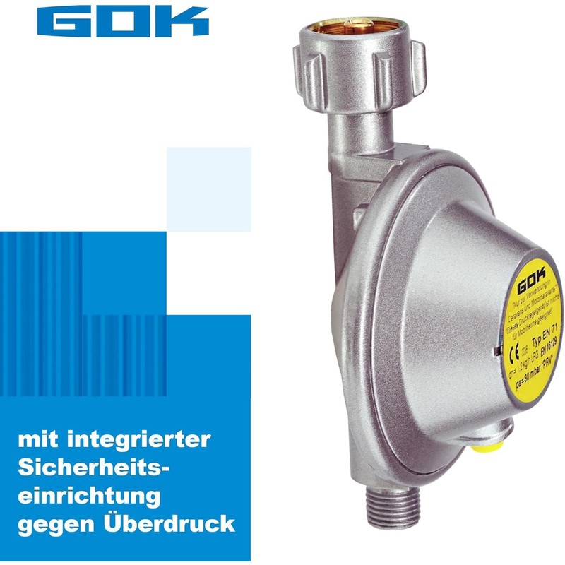 GOK Caravan Regulator 30 mbar 1.2 kg/h
