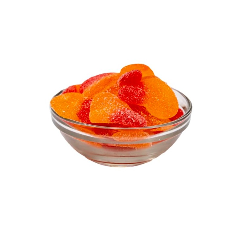 YANKEETRADERS Peach Gummy Hearts, 4 Pounds