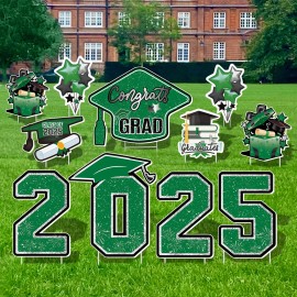 Vivantia Large 11 PCS Graduation Yard Signs, Class of 2025 Congrats Grad Outdoor Lawn ...