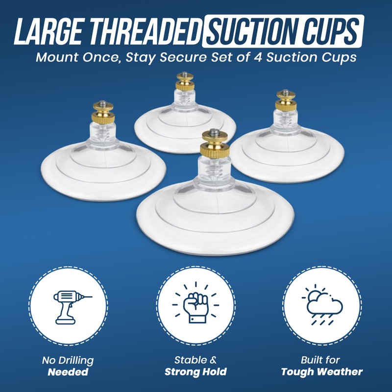 UBL Large Threaded Replacement Suction Cups - Windshield Suction Cup
