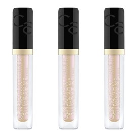 Catrice Generation Plump & Shine Lip Gloss, Lipgloss, Nr. 090 Golden Zircon, nude, vergrößernd, langanhaltend, glänzend, schimmernd, vegan, ölfrei, ohne Alkohol, 3er Pack (3 x 4,3ml)