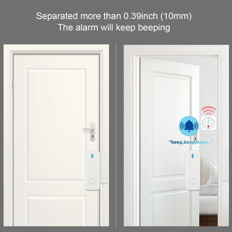 YISEELE Entry Sensor - Window and Door Protection Compatible with