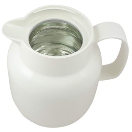 Helios Mondo Plastic Vacuum Flask with Tea Strainer, White, 14.2 x 13.6 x 19.3 cm