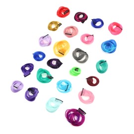 VICASKY 24Pcs Curly Hair Extensions for Women and Versatile High Temperature Synthetic Hairpieces DIY Party Highlights Natural Look Easy to Style