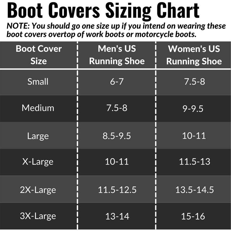 GEARS Reusable Waterproof Boot Covers with Non-Slip Rubber Soles |