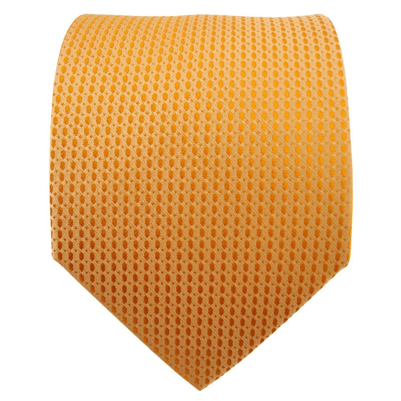 TigerTie Satin Silk Tie Yellow Daffodil Yellow Dark Yellow Patterned