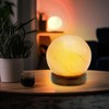 Table Lamp Salt Crystal Salt Crystal Lamp Wooden Base Table