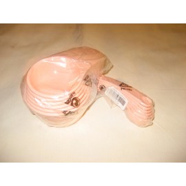 Tupperware .TUPPERWARE SET OF (6) MEASURING CUPS & (6) MEASURING SPOONS PEACH MIP FREE SHIP