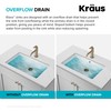 KRAUS Elavo 22 in. Oval Porcelain Ceramic Self-Rimming Drop In
