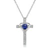 B. BRILLIANT Sterling Silver Synthetic Blue Spinel and White Topaz