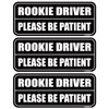 GEEKBEAR Rookie Driver Car Magnet (3 Pack) - Rectangular Shape,