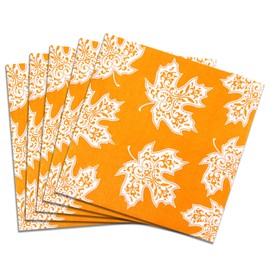 Autumn Paper Napkins 50 printed fall decorations Party Supplies Disposable Bar Napkins Suitable for thanksgiving party, engagement, baby shower, celebration party.6.5 x 6.5 inches