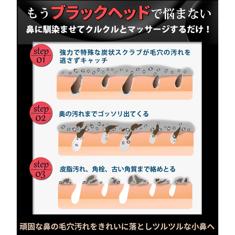 Nose Pore Men Charcoal Wash Blackhead Blackhead Square Plug Pack