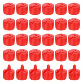 PATIKIL 36 Pcs 28/410 Flip Bottle Top Dispensing Caps, Plastic Squeeze Bottles Dispensing Cap Spout Flip Replacement Top for Shampoo Moisturizer, Red