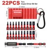 Geinxurn Impact Torx Screwdriver Bits Set,22 Pcs 1"/2" Magnetic (T7-T40)