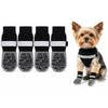 4 Calcetines Antideslizantes para Perros con Tira Reflectante Ajustable,S