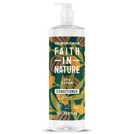 Faith In Nature 1L Natural Shea & Argan Conditioner, Nourishing, Vegan & Cruelty Free, No SLS or Parabens, for Normal to Dry Hair