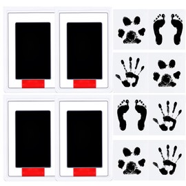 UYGTHI Baby Handprint and Footprint Set of 2 Imprint Set for Newborns with White Paper Paw Print Set Dog and Cat Handprint Set Footprint Baby Baby Gifts Memory Set