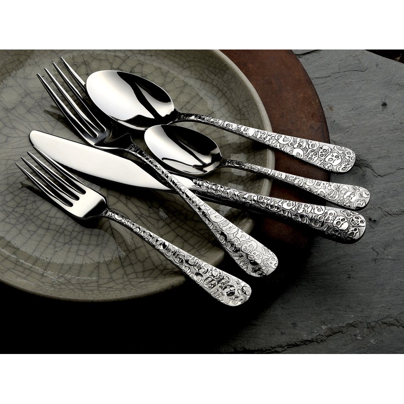 Liberty Tabletop Calavera (Skull) 20 Piece Flatware Set service for