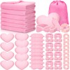Fanfanwin 63 Pcs Spa Sleepover Party Supply Set 9 Pink