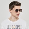 Lee Cooper Classic Round Polarized Sunglasses for Men - 100%
