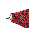 Reusable, washable, 3 layers cotton cloth, wine, leopard print, one