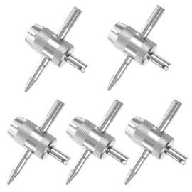 XLIUAX 5 Pcs 4-Way Valve Core Tool, Tyre Valve Removal Tool Tire Stem Core Wrench Tire Stem Remover Puller Repair Tools for Bicycle Bike Automobile Car Motorcycle