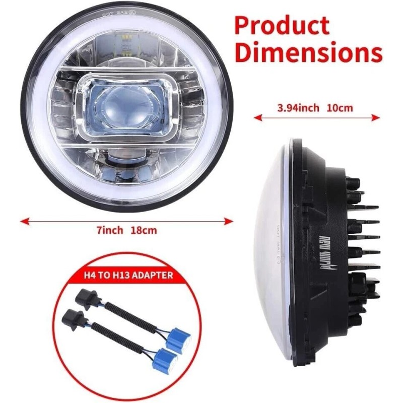 New World Motoring Chevy Nova 1963-1978 7 Inch Round Cree