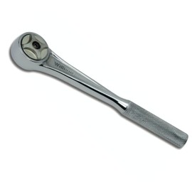 Williams JHWS-52A 1/2-Inch Drive Round Head Ratchet with Chrome Finish, Knurled Grip Handle, Double Pawl Design, 72 Tooth Gear Engagement - 11-5/16 Inches