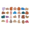 64pcs Lacing Bead Set Wooden Number Fruit Pattern Stringing Beads
