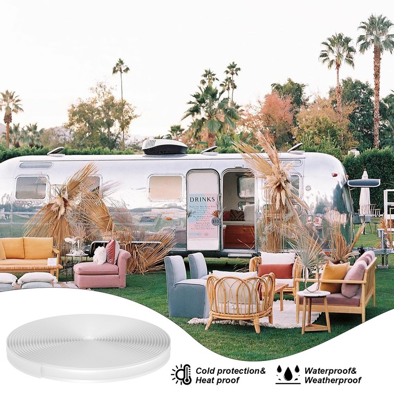 RV Trim molding Screw Cover, 3/4-inch Wide White Vinyl RV