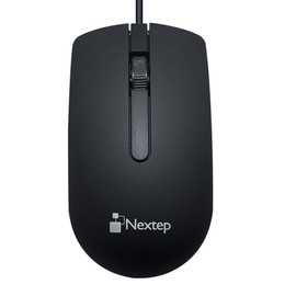 Nextep NE-414 Mouse Alámbrico USB 1000 dpi, Color Negro, Pack of/Paquete de 1