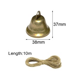 Hazrcvr Pack of 32 Mini Bells Vintage Tinkling Bells Vintage Bronze Bells Mini Bells Decorative Small Bell for Wind Chime Making Weddings Festive Decorations Christmas Bells