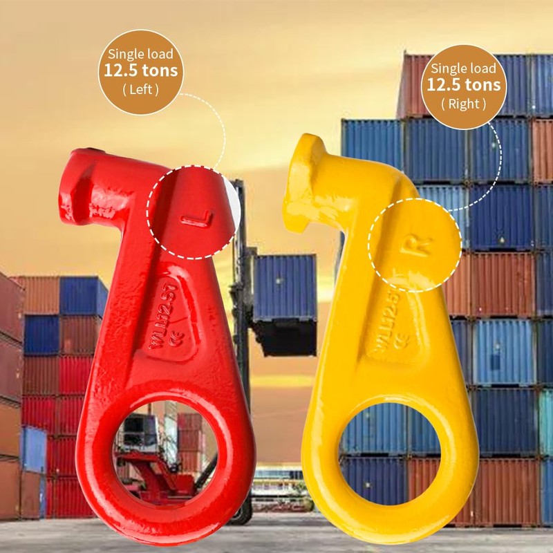 CHENNTAI Shipping Container Container Lifting Hooks, 12.5T Working Load Limit
