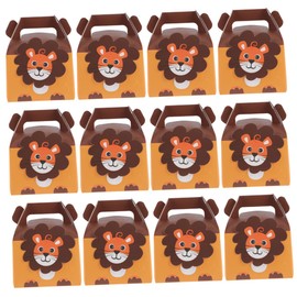 Mobestech 12pcs Animal Theme Paper Candy Boxes Sturdy Goody Boxes for Treats for Parties Birthdays and Special Occasions