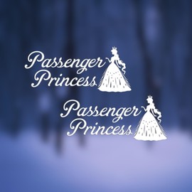 SOLMAMZ Passenger Princess White, Car Decals & Cute Accessories for Women: Kawaii Mirror Decals, Custom Stickers & Decor