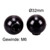 TRUCK DUCK® Universal Replacement Knob Ball Handle 32 mm with