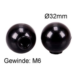 TRUCK DUCK® Universal Replacement Knob Ball Handle 32 mm with M6 Internal Thread Plastic Ball Cone Screw Handle Round Lever Switch Car Truck