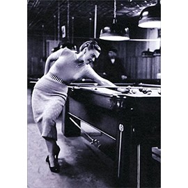 Woman at Pool Hall Avanti America Collection Funny Birthday Card for Her