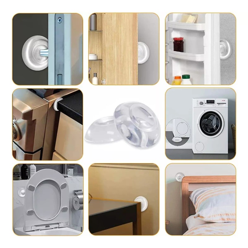 GAMAFOCUS Protector De Pared Tope De Silicona Para Puerta 9