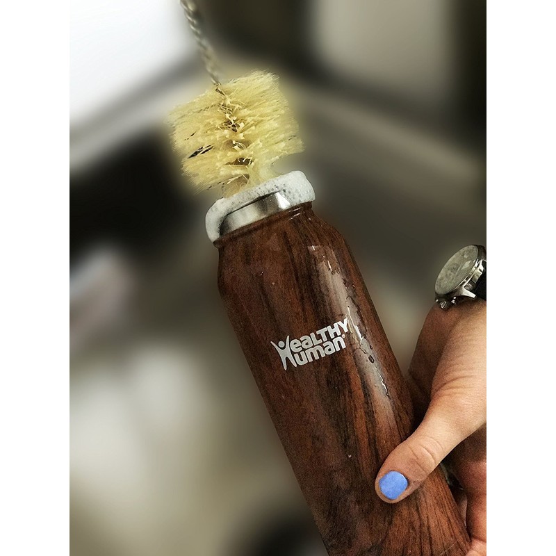 Healthy Human Water Bottle Cleaner 3-Piece Bamboo Long Brush Stainless