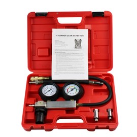 HFS(R) Cylinder Leak Detector,Engine Compression Diagnosis Test Kit,Cylinder Leakage Leakdown Leak Detector Engine Compression Tester for Piston Ring, Valve, Head Gasket