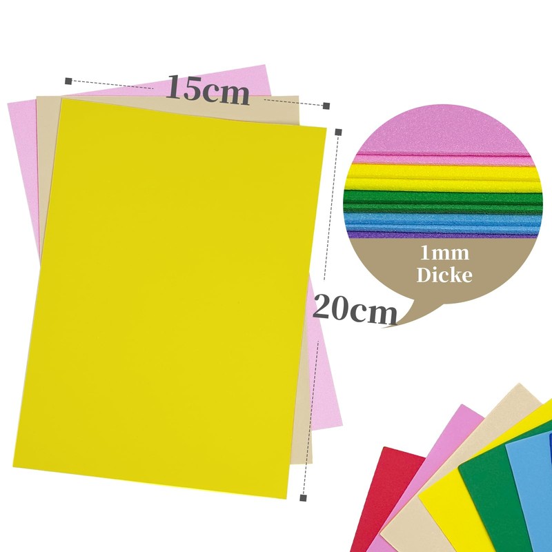120 Sheets Foam Rubber Sheets 20 x 15 cm, 1