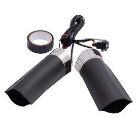 Topteng Motorcycle 12V Warmer Heated Handlebar Shrinkable Hot Grips Bars Universal, Heated Hand Grips Pad Handlebar