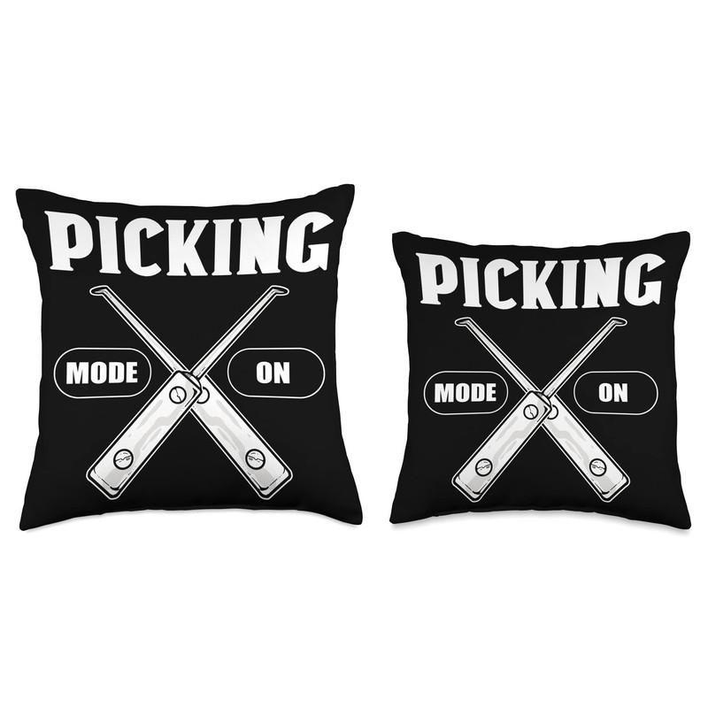 Picking Mode On. Lock Picking. Locksmith Throw Pillow