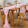 YUNSHANGHE Modern Chiffon Table Runner, 70 x 300 cm, Washable