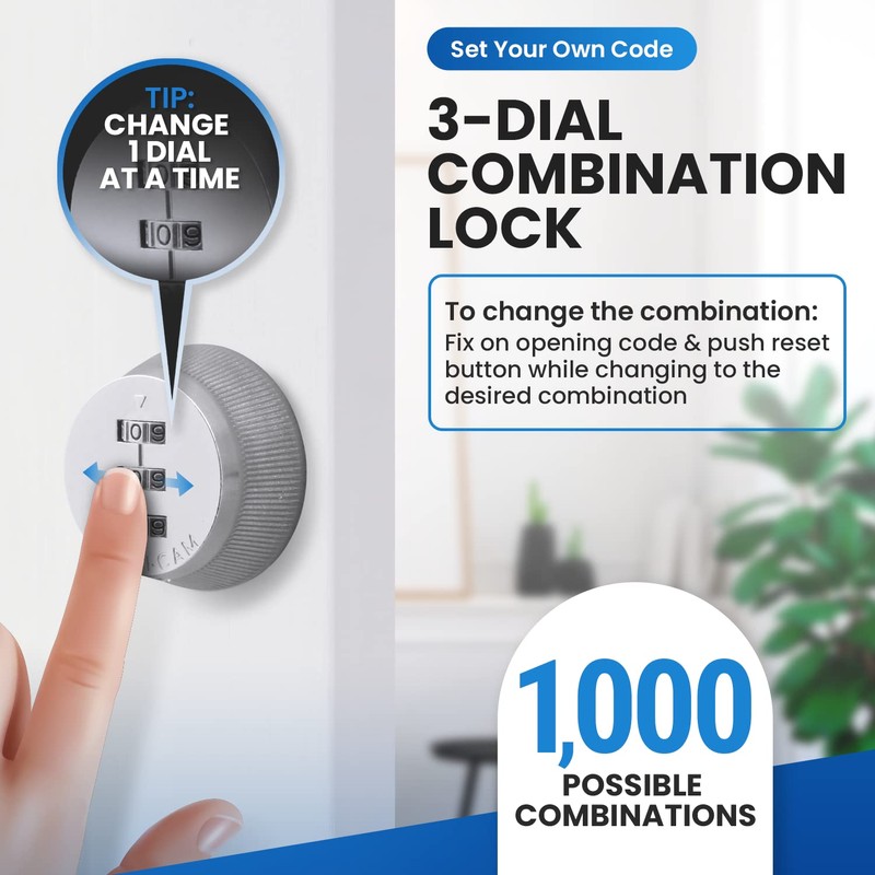 Combi-Cam 7850R-S Combination Cam Lock, 5/8" Chrome Finish