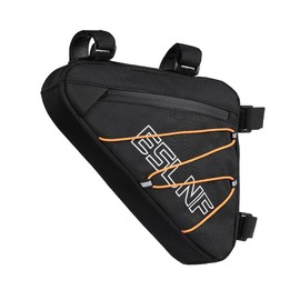 Rarapop Bike Frame Bag, Water Resistant Reflective Bicycle Triangle Bag, Strap-On Under Seat Tool Accessories Pouch for Mountain Road Bike Trip